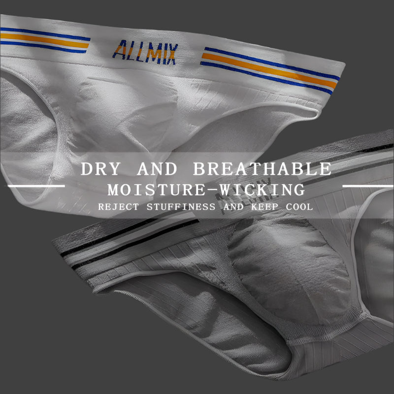 Lot de 5 boxers sexy pour homme, imprimés lettres et rayures colorées, taille basse, sans coutures, pour le sport