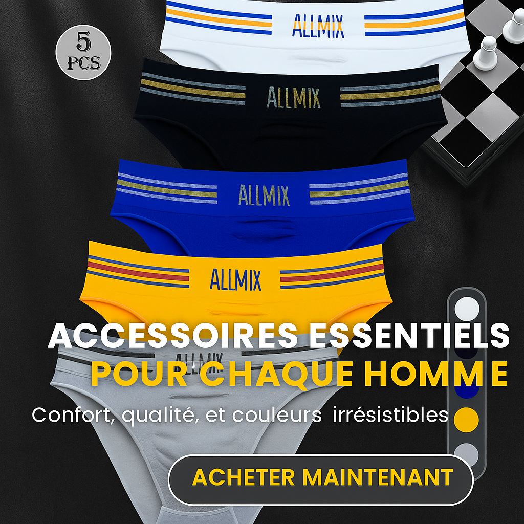 Lot de 5 boxers sexy pour homme, imprimés lettres et rayures colorées, taille basse, sans coutures, pour le sport