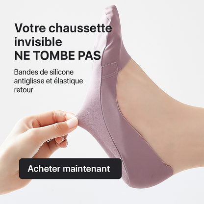 🧦 Nouvelles Lot de 6 paires de Chaussettes Basses Antidérapantes pour Femme – Confort Léger, Style & Sécurité 💕👟