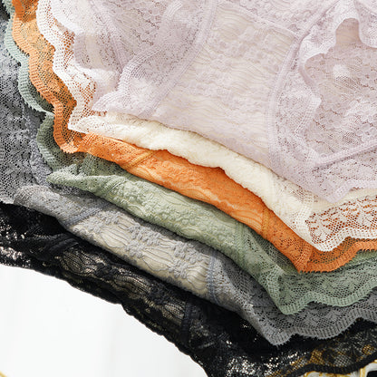 💖6x Lingerie Dentelle Féminine – ✅Culottes Haute Taille en Dentelle Douce & 🔥💋 Transparente 🌬️✨