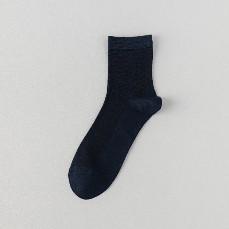 🧦 Lot de 5 Chaussettes Longues en Soie de Mûrier – ✅ Confort Respirant, Sans Coutures & Anti-Odeurs 🌬️✨
