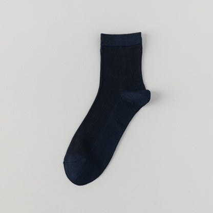 🧦 Lot de 5 Chaussettes Longues en Soie de Mûrier – ✅ Confort Respirant, Sans Coutures & Anti-Odeurs 🌬️✨