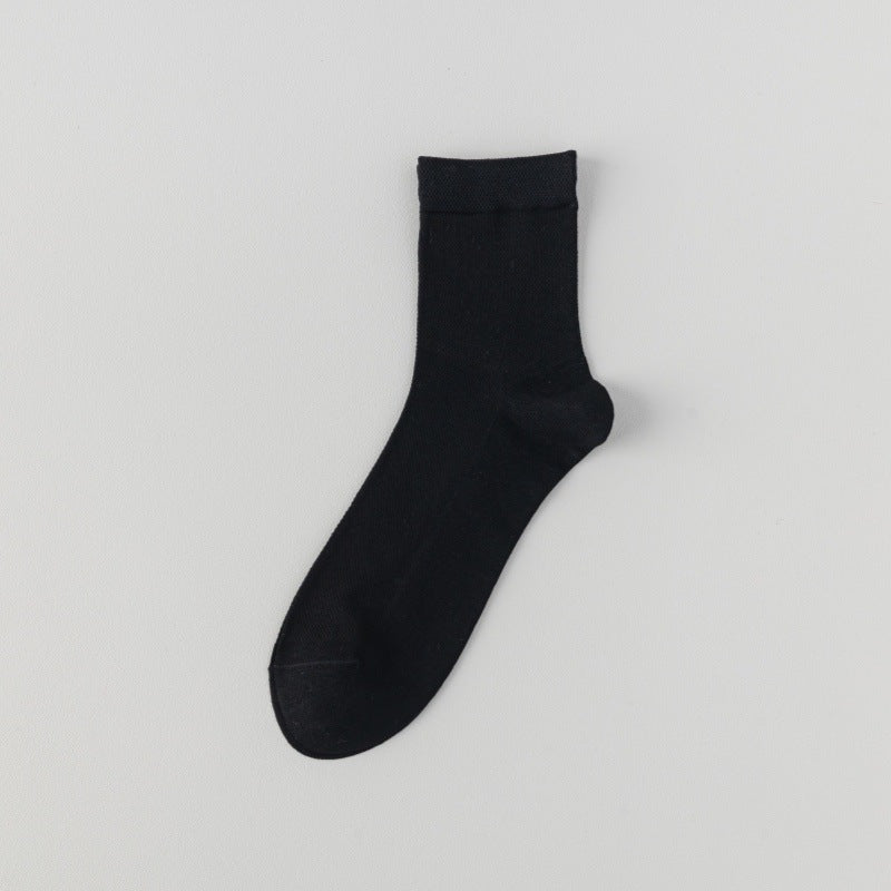 🧦 Lot de 5 Chaussettes Longues en Soie de Mûrier – ✅ Confort Respirant, Sans Coutures & Anti-Odeurs 🌬️✨